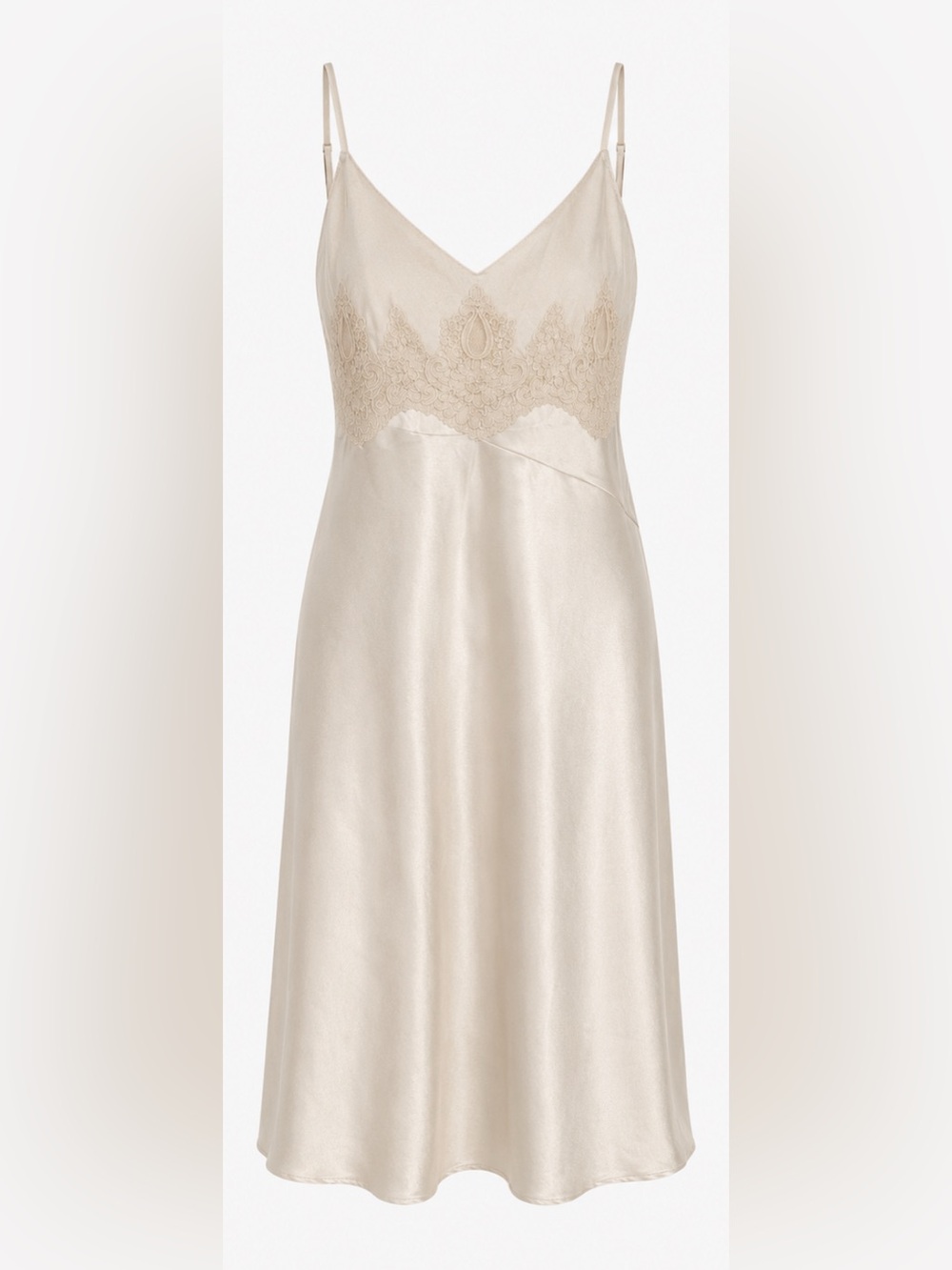 Vintage‎ Jones New York Maxi Length Satin Lace Bodice Slip Dress Feminine Dainty
